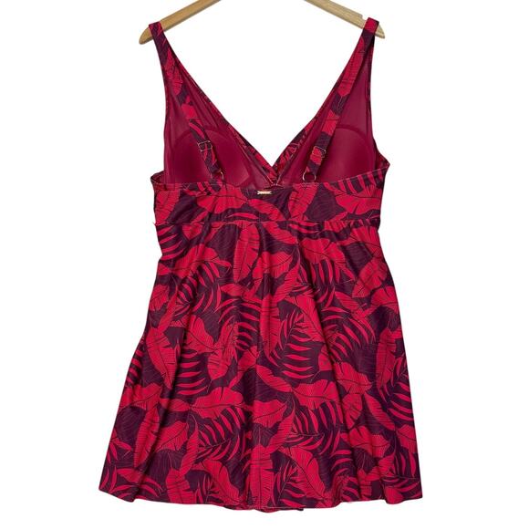 Slim Fit One Piece Tropical Swimwear Size 1X - Picture 3 of 12